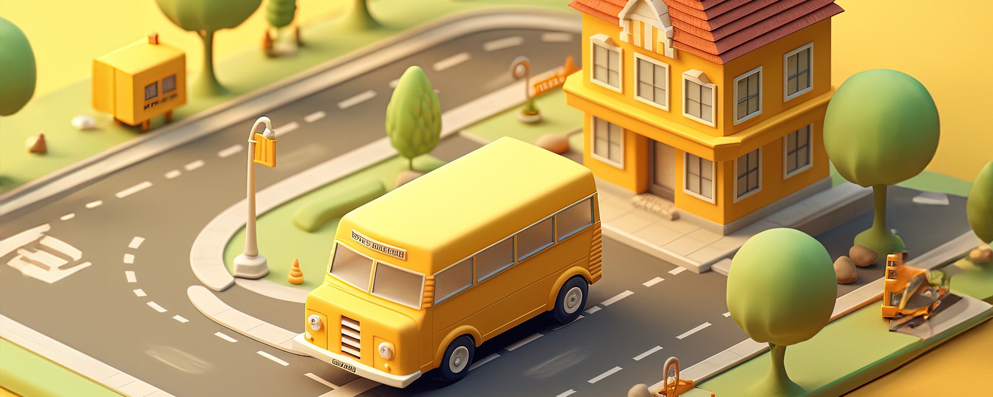 view 3d school bus2